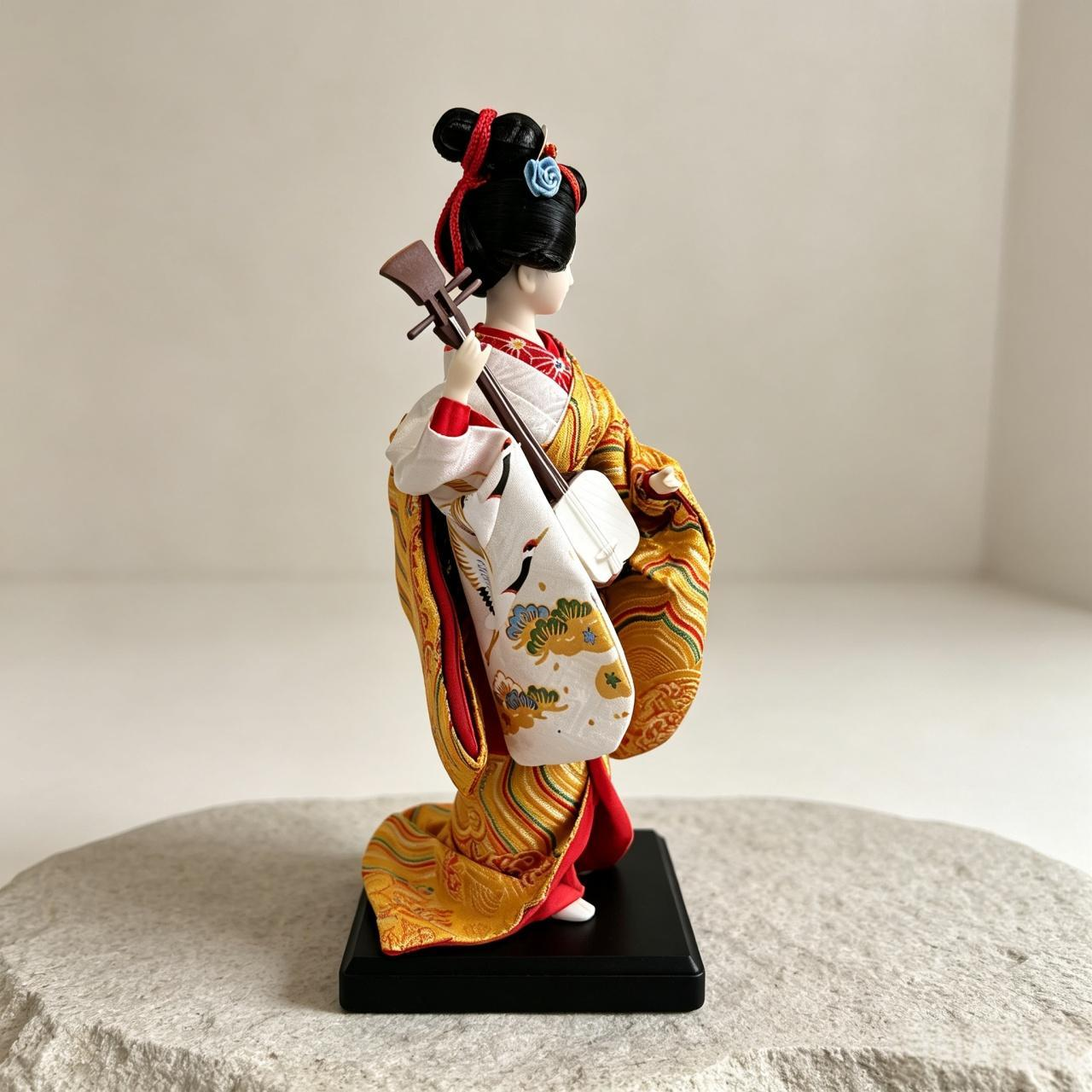 Designer Handcrafted Gold Geisha Doll Living Room Ornament