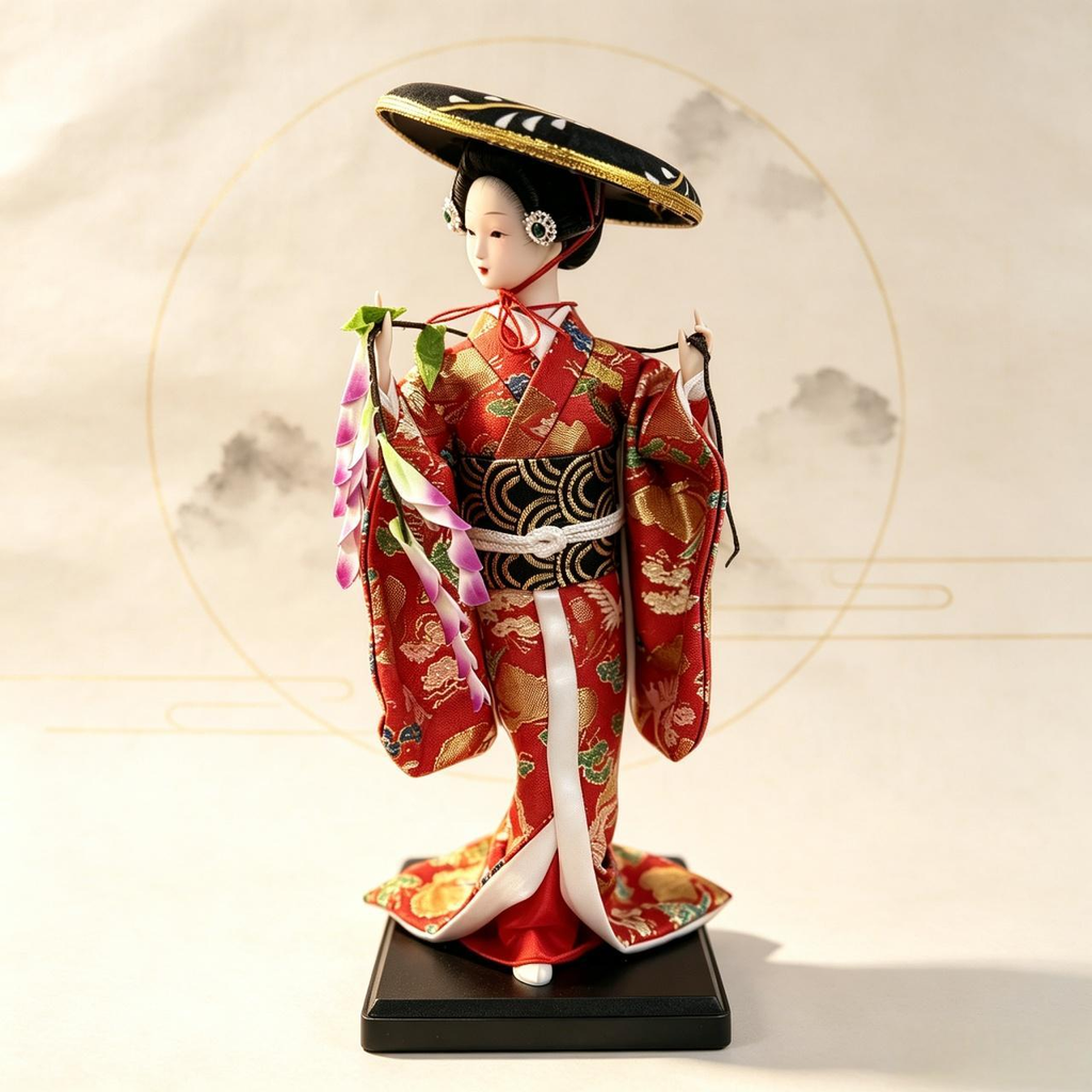 Exquisite Handmade Japanese Doll Figurine | Premium Desk Decor | Collector’s Edition & Ideal Gift