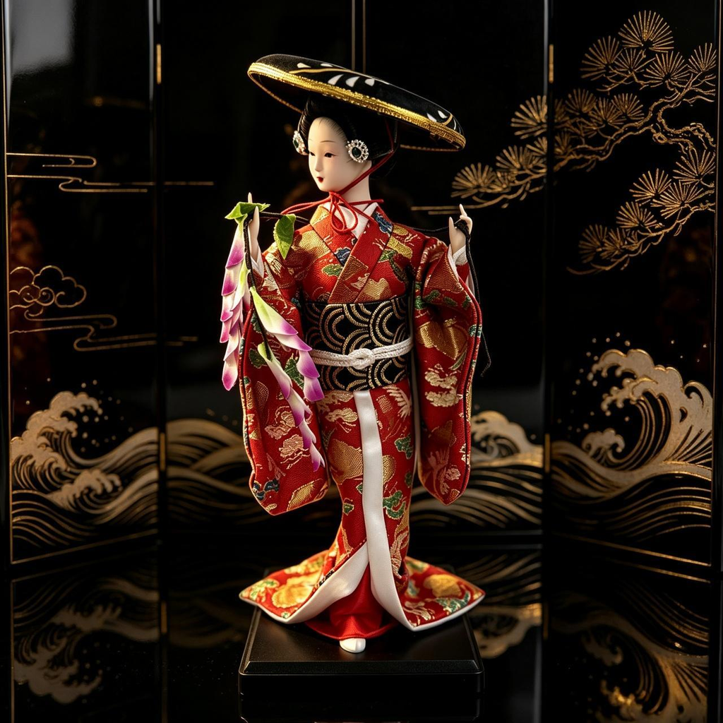 Exquisite Handmade Japanese Doll Figurine | Premium Desk Decor | Collector’s Edition & Ideal Gift