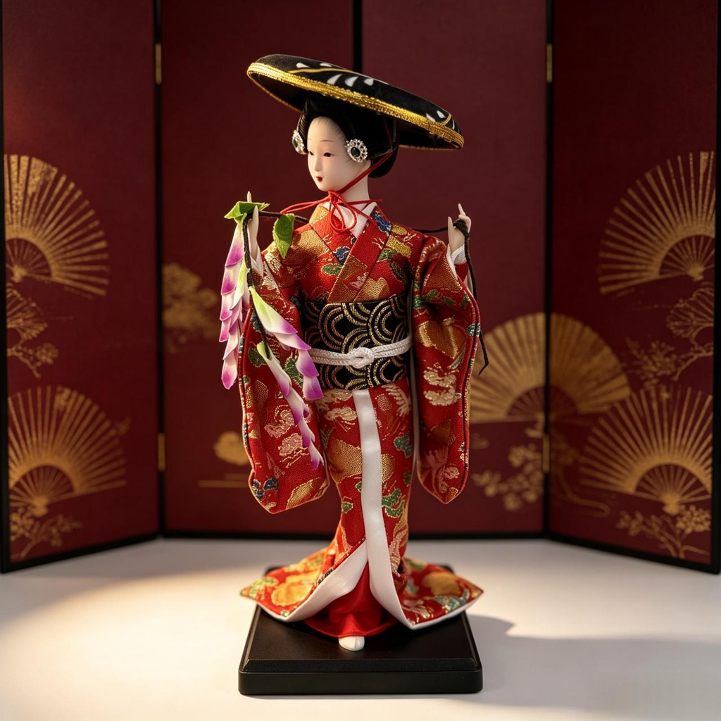 Exquisite Handmade Japanese Doll Figurine | Premium Desk Decor | Collector’s Edition & Ideal Gift